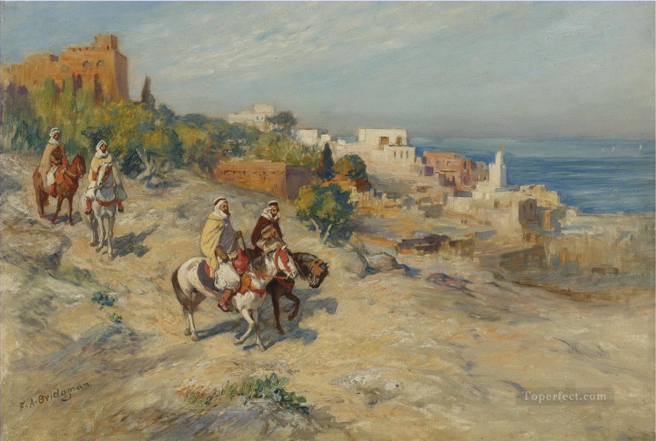 JINETES EN ARGEL Frederick Arthur Bridgman Arab Pintura al óleo